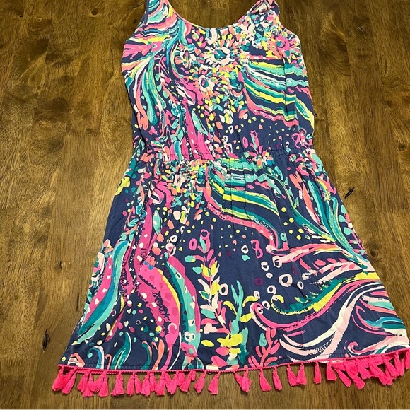 Lilly Pulitzer Jarrett Romper Beach Loot Size Medium Women’s Coastal Beach - Picture 13 of 14